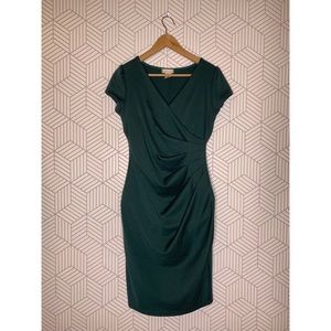 Klaxons green ruched waist Dress